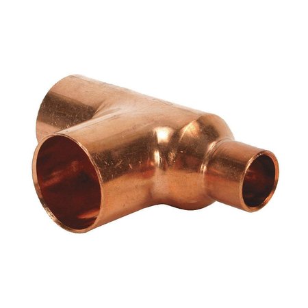 AMERICAN IMAGINATIONS 2.5 in. x 2.5 in. x 1.25 in. Copper Reducing Tee - Wrot AI-35612